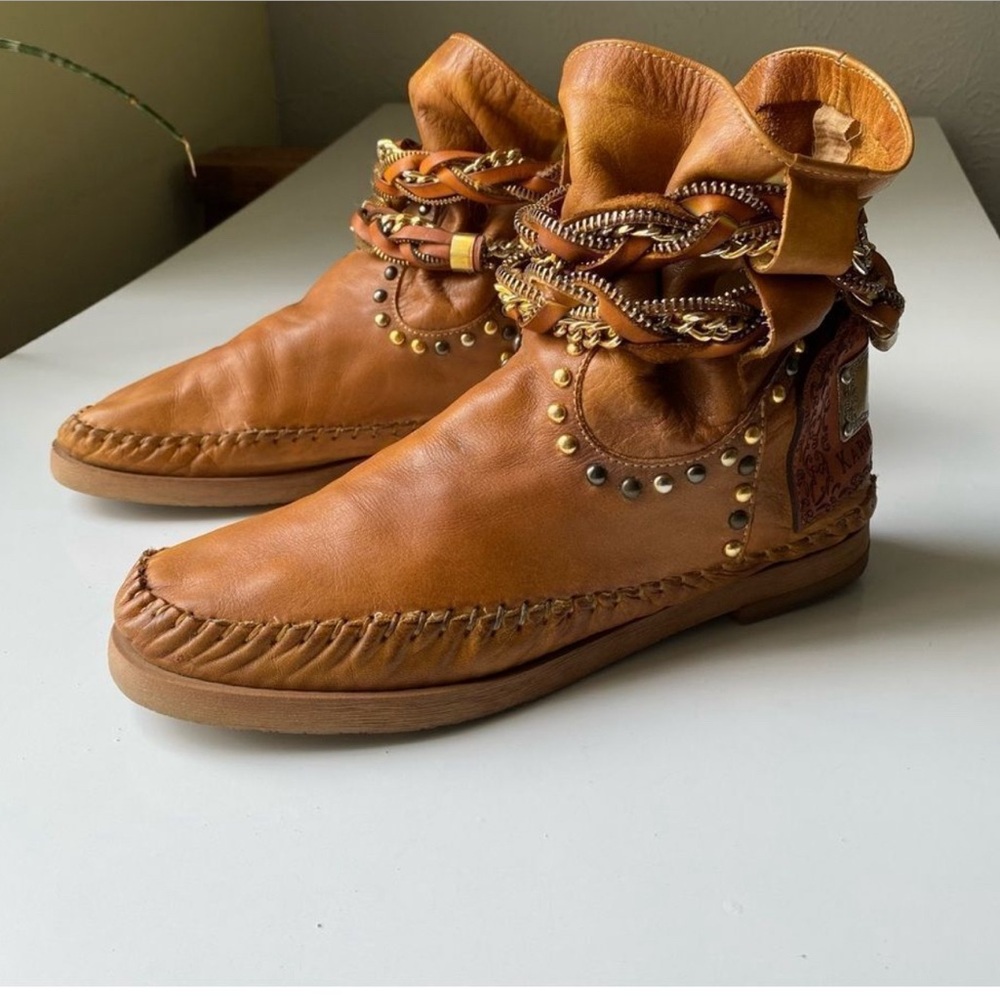 Karma of Charme Boots cognac size 42 leather boho